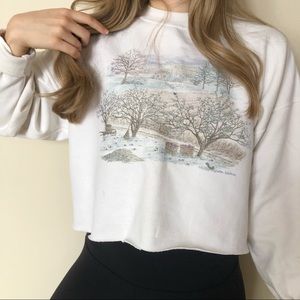 Vintage Cropped Sweatshirt